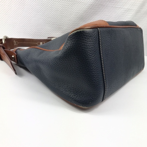 DOONEY & BOURKE Vintage Blue Pebble Leather Hobo Hand Shoulder Bag - Picture 8 of 14